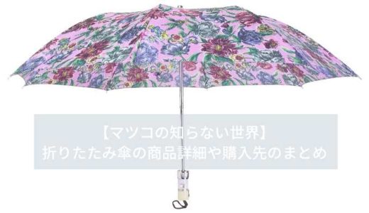 【マツコの知らない世界】折りたたみ傘の商品詳細や購入先のまとめ